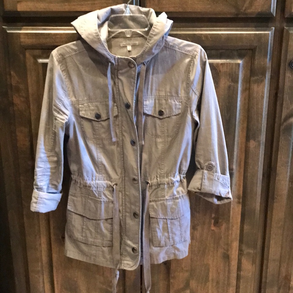 Charlotte Russe Gray Hooded Jacket M $49!